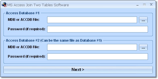 MS Access Join Two Tables Software screen shot