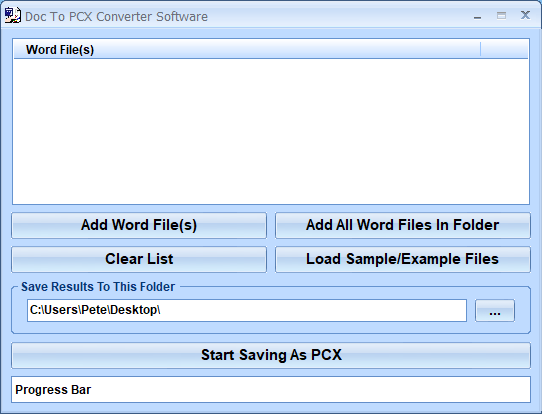 screenshot of doc-to-pcx-converter-software