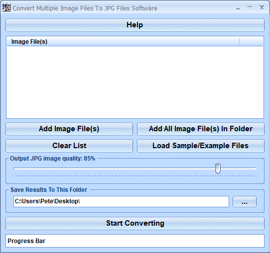 Convert Multiple Image Files To JPG Files Software