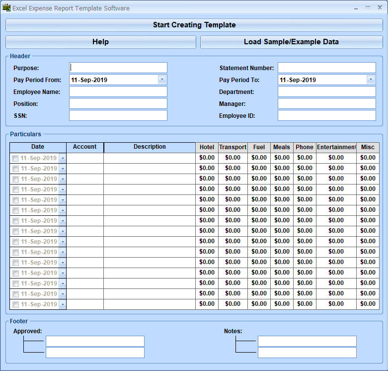 excel-expense-report-template-software-7-0-full-screenshot