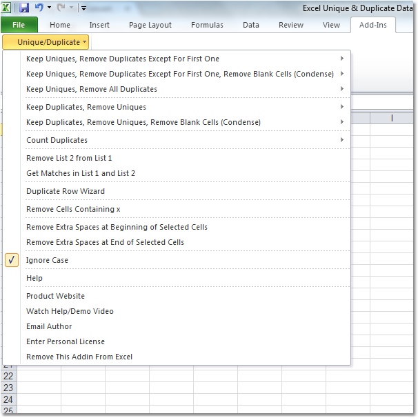 Screenshot for Excel Unique & Duplicate Data Remove Software 7.0