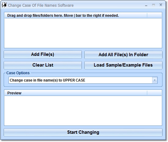 Screenshot for Change Case Of File Names Software 7.0