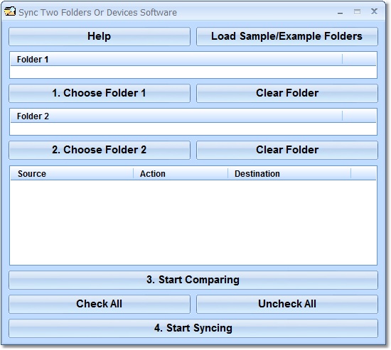 Click to view Compare & Sync Two File Folders Software 7.0 screenshot
