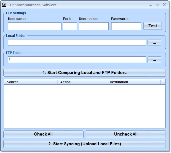 Screenshot for FTP Synchronization Software 7.0