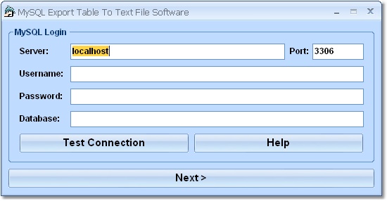 Screenshot for MySQL Export Table To Text File Software 7.0