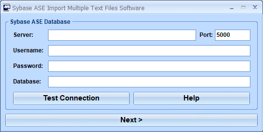 screenshot of sybase-ase-import-multiple-text-files-software