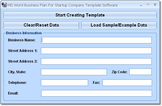 Screenshot for MS Word Business Plan For Startup Company Template 7.0