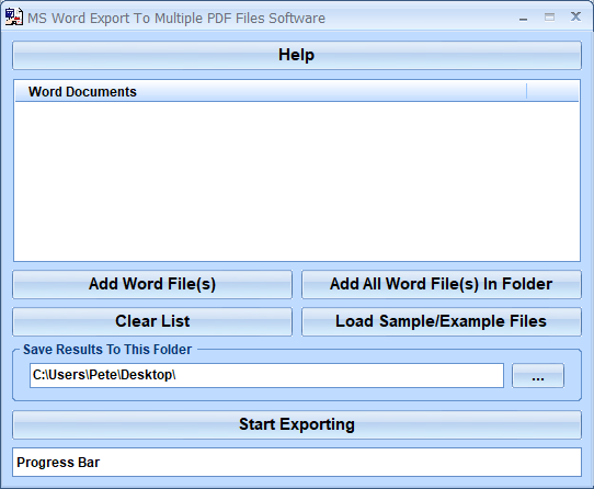 screenshot of ms-word-export-to-multiple-pdf-files-software