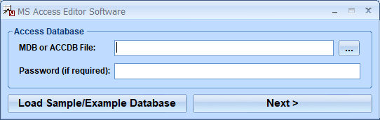 MS Access Editor Software screenshot
