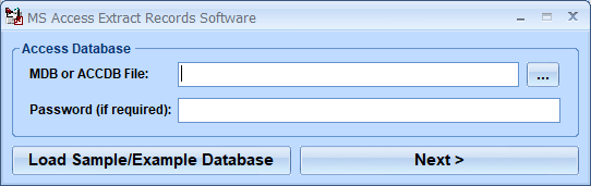 screenshot of ms-access-extract-records-software