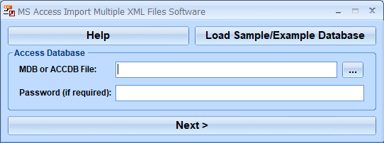 screenshot of ms-access-import-multiple-xml-files-software