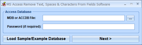 screenshot of ms-access-remove-text,-spaces-and-characters-from-fields-software