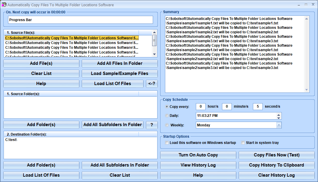 screenshot of automatically-copy-files-to-multiple-folder-locations-software