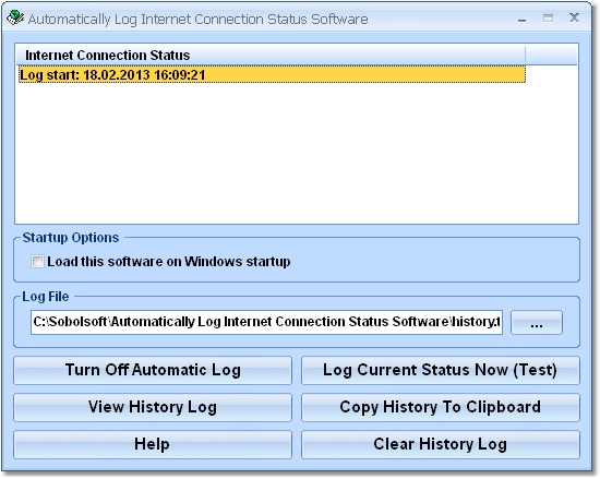 Automatically Log Internet Connection Status Software