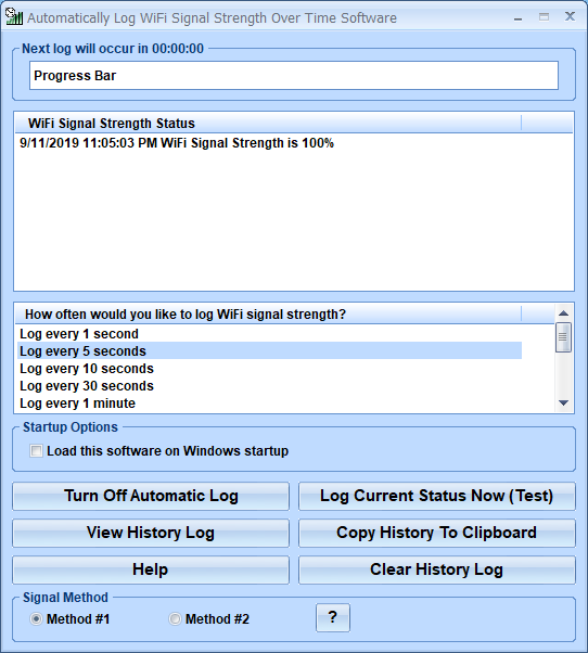 Automatically Log WiFi Signal Strength Over Time Software software