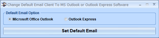 Change Default Email Client To MS Outlook or Outlook Express Software screenshot