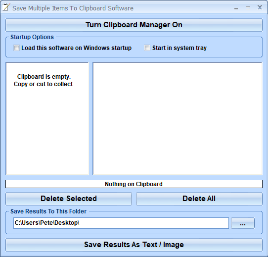 screenshot of save-multiple-items-to-clipboard-software