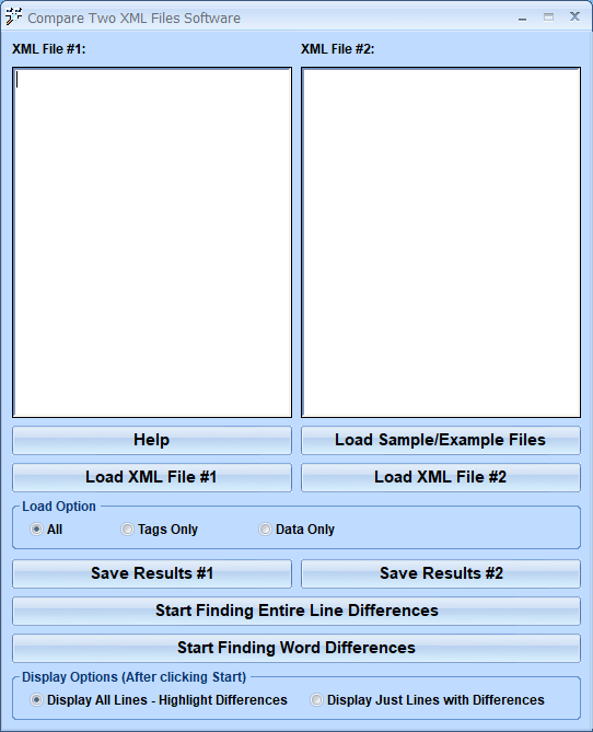 Compare Two XML Files Software screenshot