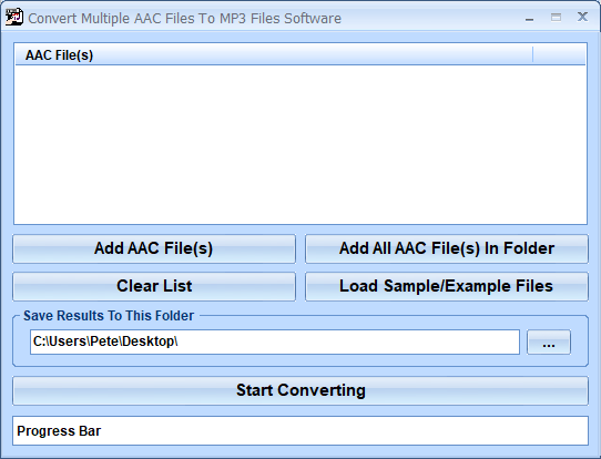screenshot of convert-multiple-aac-files-to-mp3-files-software