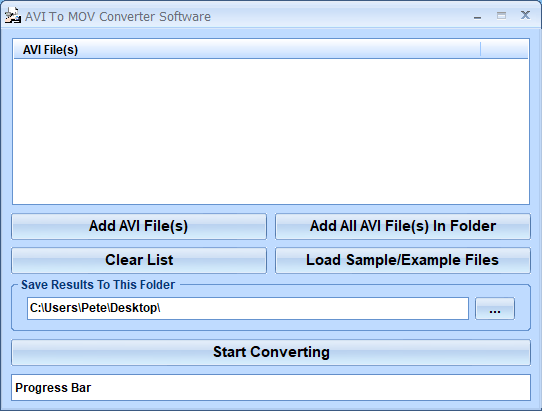 screenshot of avi-to-mov-converter-software