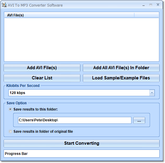 AVI To MP3 Converter Software screenshot