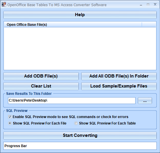 screenshot of convert-base-to-access