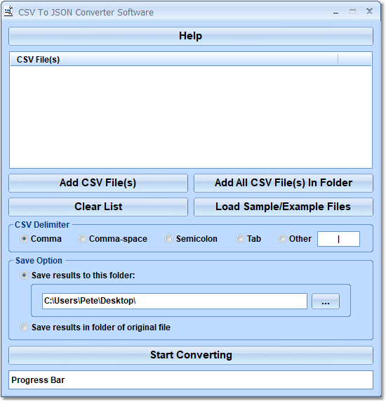 Windows 8 CSV To JSON Converter Software full