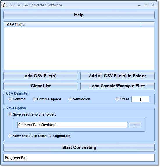 Windows 8 CSV To TSV Converter Software full
