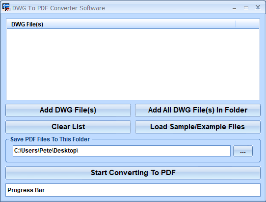 screenshot of dwg-to-pdf-converter-software