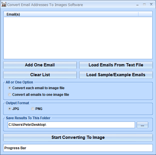 screenshot of email-to-image-converter-software