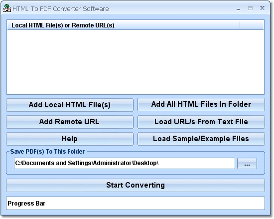 HTML To PDF Converter Software