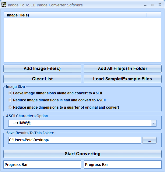 screenshot of image-to-ascii-image-converter-software