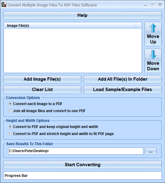 screenshot of convert-multiple-image-files-to-pdf-files-software