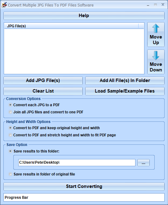screenshot of convert-multiple-jpg-files-to-pdf-files-software