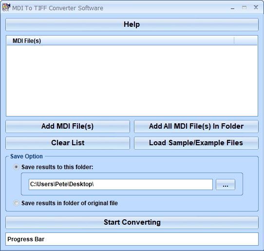 screenshot of mdi-to-tif-converter-software