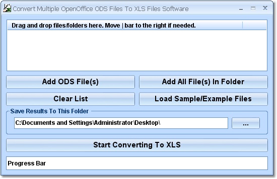 Convert Multiple OpenOffice ODS Files To XLS Files Software