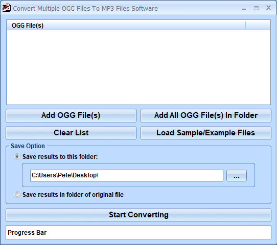 screenshot of convert-multiple-ogg-files-to-mp3-files-software