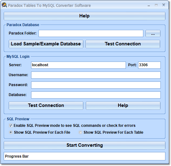 Windows 8 Paradox Tables To MySQL Converter Software full