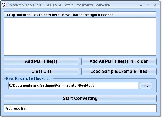 Convert Multiple PDF Files To MS Word Documents Software
