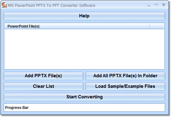 PowerPoint PPTX To PPT Converter Software