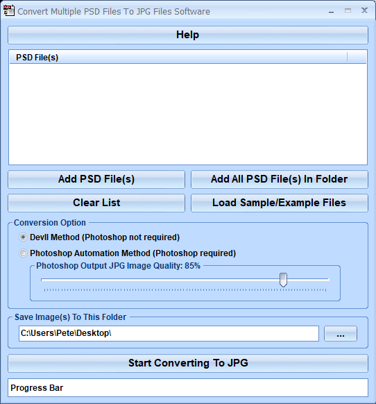 screenshot of convert-multiple-psd-files-to-jpg-files-software