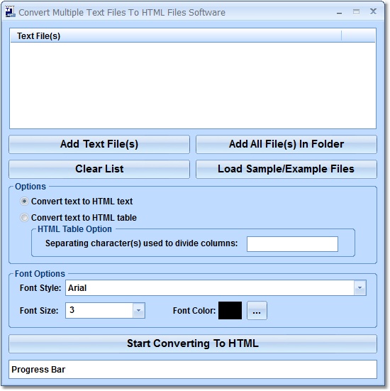 Text To HTML Converter Software