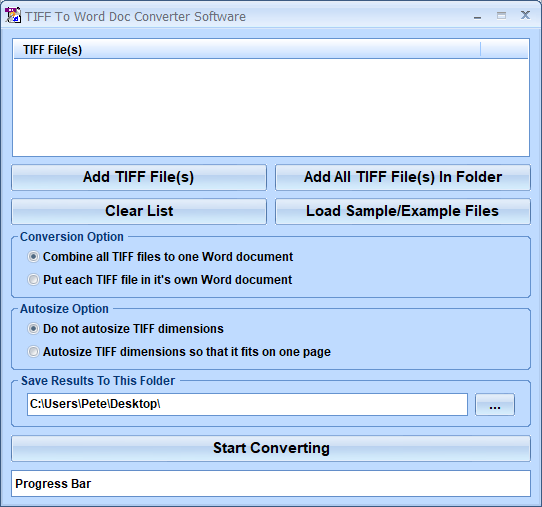 screenshot of tiff-to-doc-converter-software