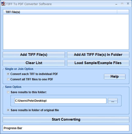 TIFF To PDF Converter Software 7.0 full