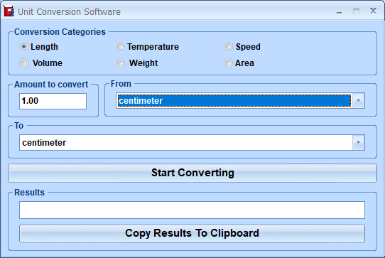 screenshot of unit-conversion-software