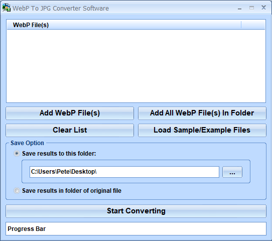 Windows 7 WebP To JPG Converter Software 7.0 full