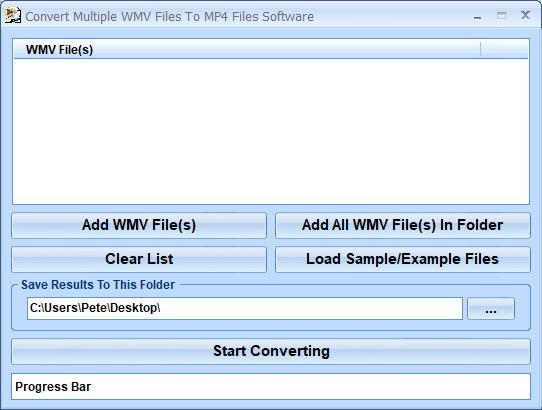 screenshot of convert-multiple-wmv-files-to-mp4-files-software