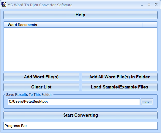 screenshot of ms-word-to-djvu-converter-software