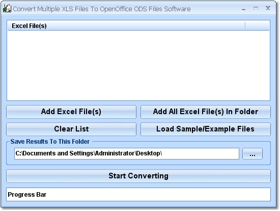 Convert Multiple XLS Files To OpenOffice ODS Files Software