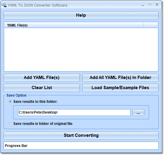Windows 7 YAML To JSON Converter Software 7.0 full